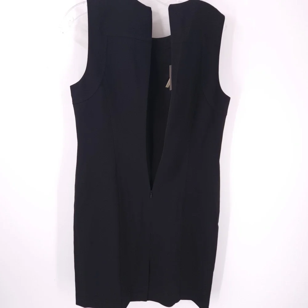 Anne Klein Executive Collection Sleeveless Sheath Dress Black Womens‎ Petite 6P